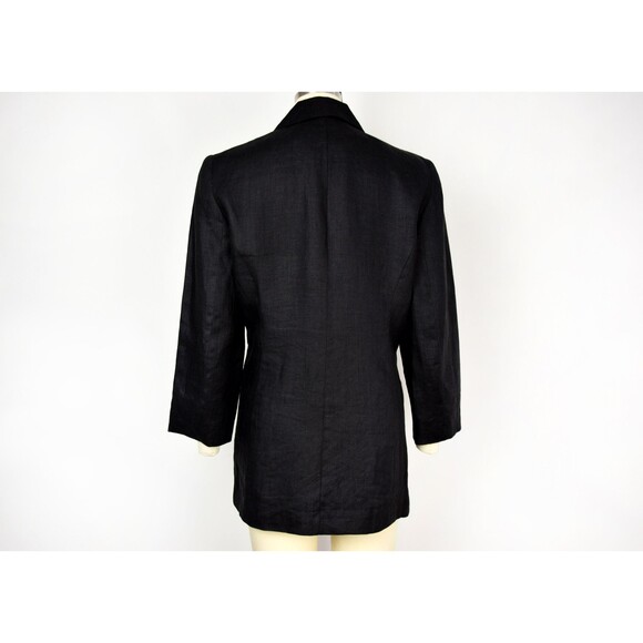 1980s Linen Blazer Size Medium 80s Minimalist Blazer Menswear Style Blazer - Picture 7 of 9